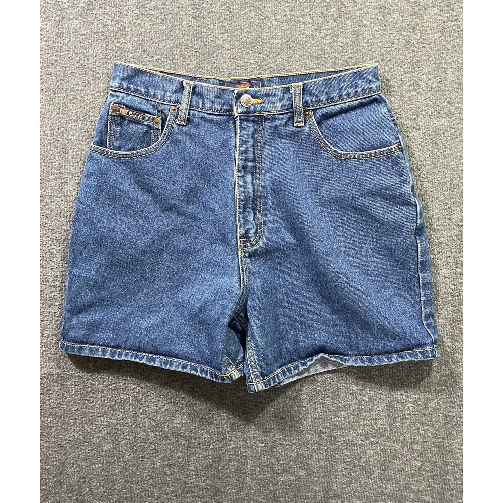 Vintage Route 66 High Waist Blue Denim Shorts Juniors 11/12 Womens 28